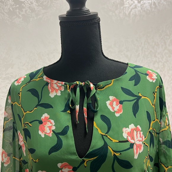 Ann Taylor Green Floral Mini Dress - Picture 5 of 8